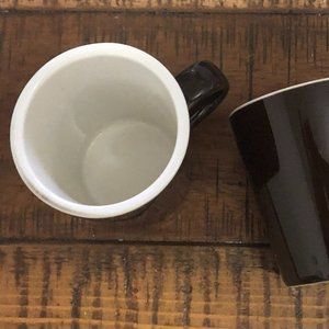 Crate&Barrel Chocolate Brown Demitasse Espresso Cups (2)